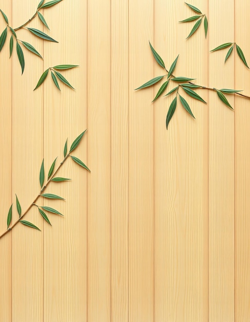 Photo light beige bamboo wood background texture top view