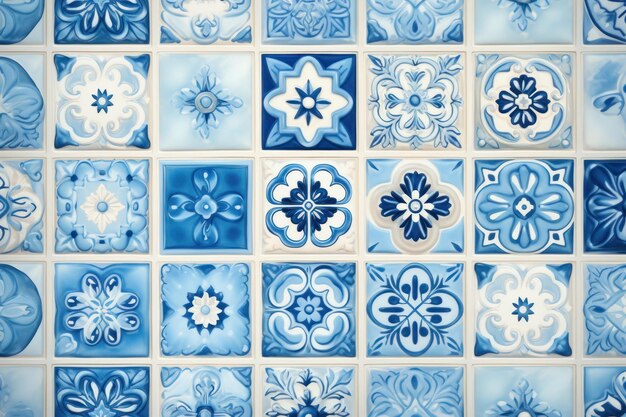 Photo light blue background tiles pattern backgrounds art