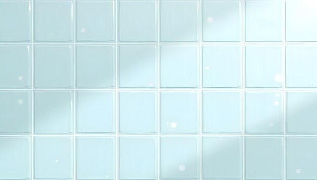 Photo light blue bathroom tiles with white speckles neat grid and soft shadows