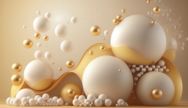 A light brown background with white bubbles and the word gold on it.