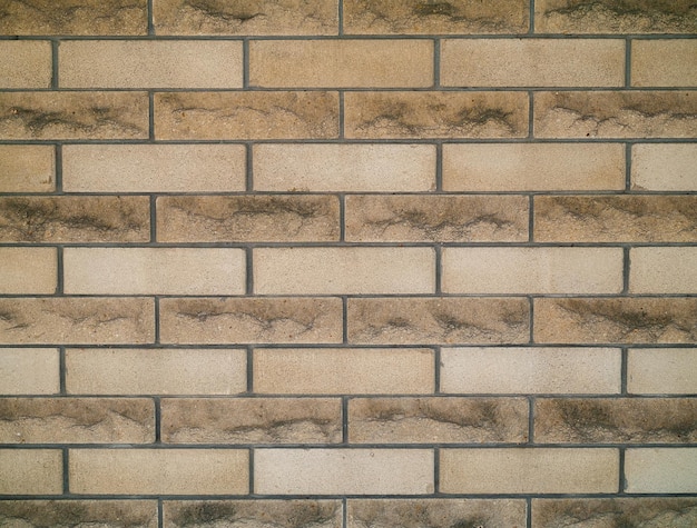 Light brown beige old brick wall background texture Photo