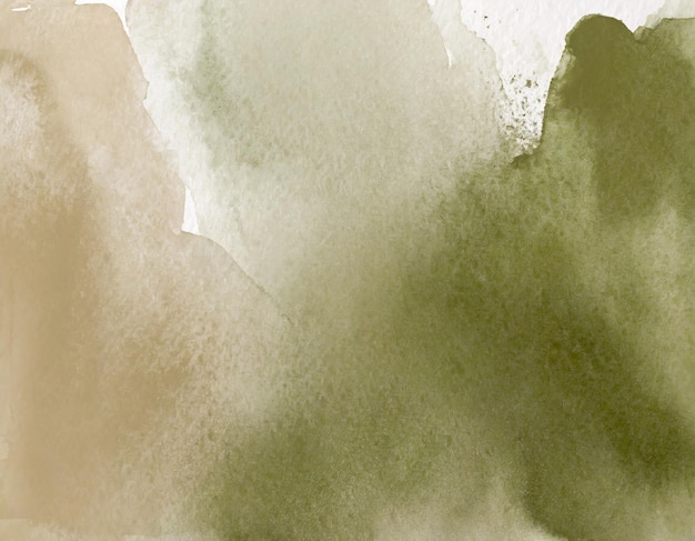 Photo light brown green olive sage beige abstract watercolor art background for design