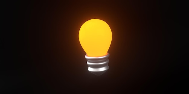 Light bulb icon Energy and thinking symbolCreative idea 3d icon