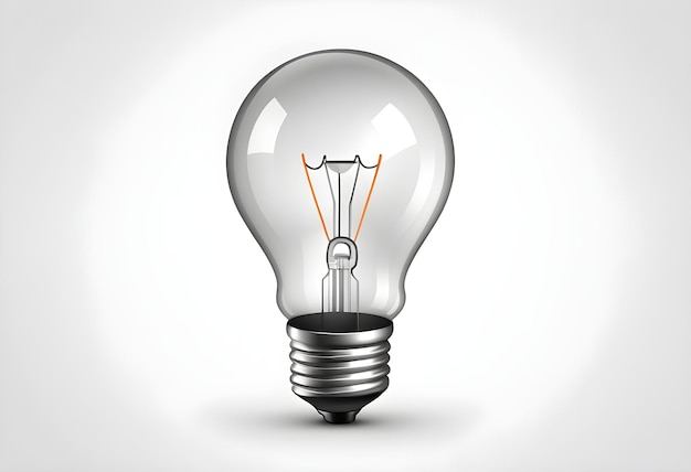 Light bulb icon isolated on white background Vector 3d illustration