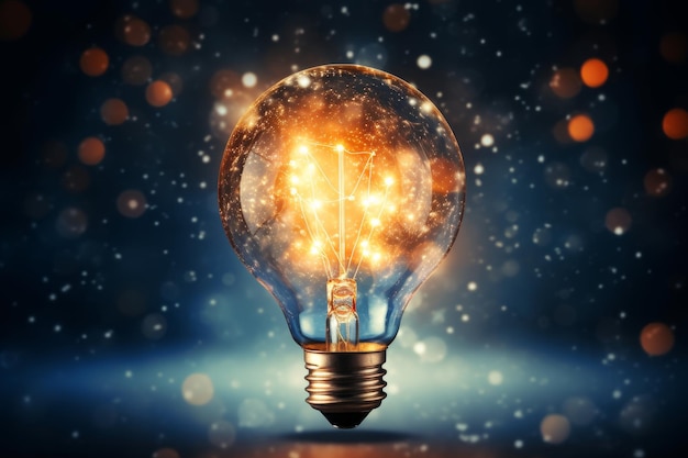 light bulb and ideaCreative for new innovation with energy and powergrowth and success development