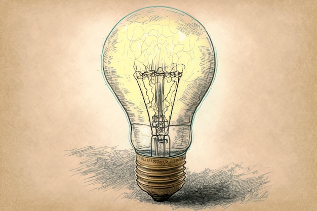 A light bulb illustration graphic