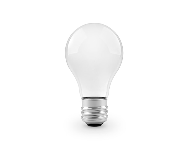 Light bulb isolated on white 3d render