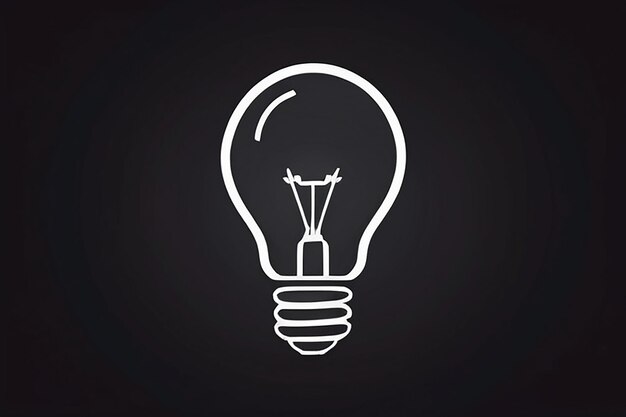 Light bulb logo Illustration of light bulb in flat Stock vector