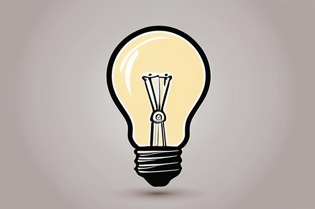 Light bulb logo Illustration of light bulb in flat Stock vector