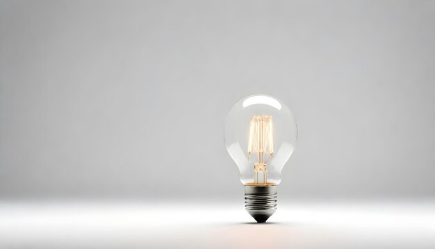 a light bulb that is on a white background