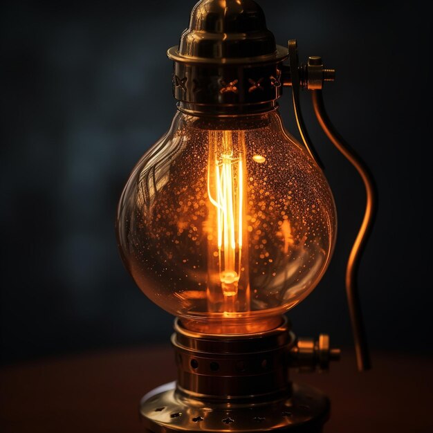 Photo a light bulb with a black background and a black background