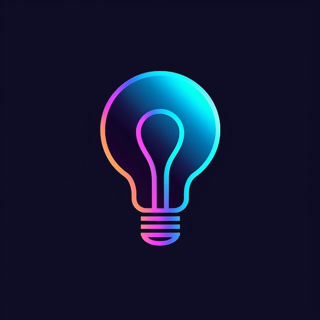 a light bulb with a blue and green background