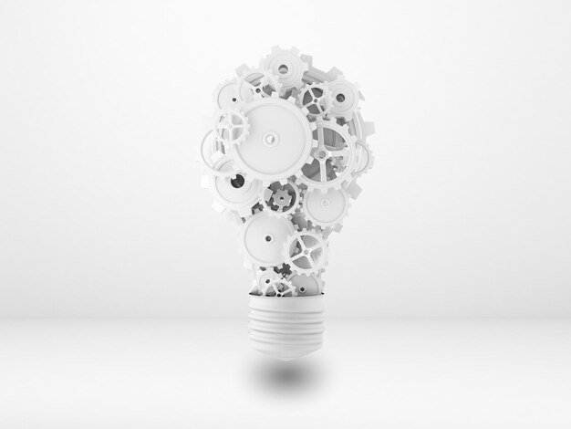 Photo light bulb with gears