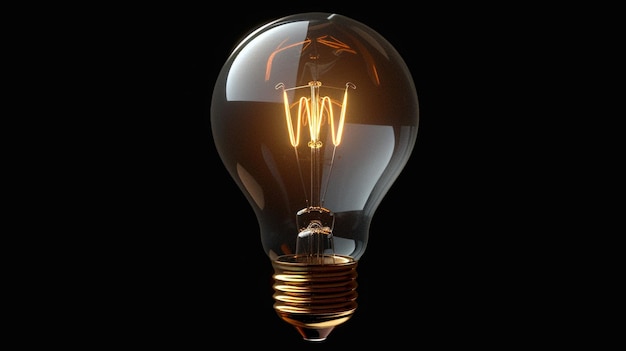 a light bulb with the light on it