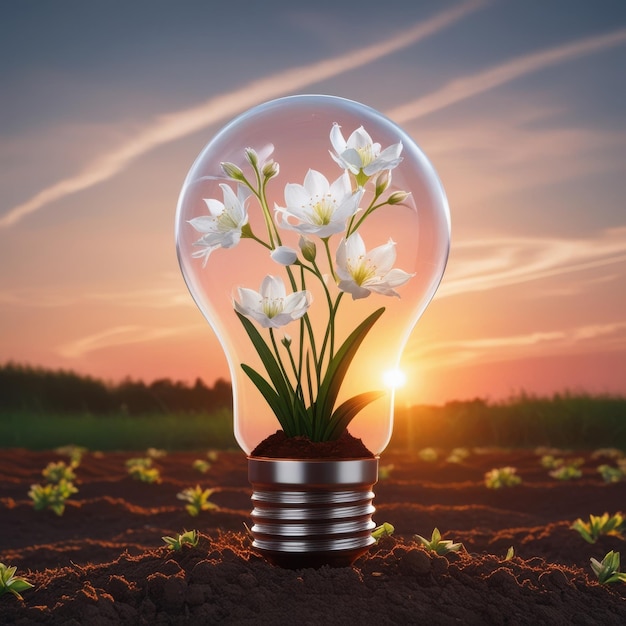 a light bulb with the word tulips in it