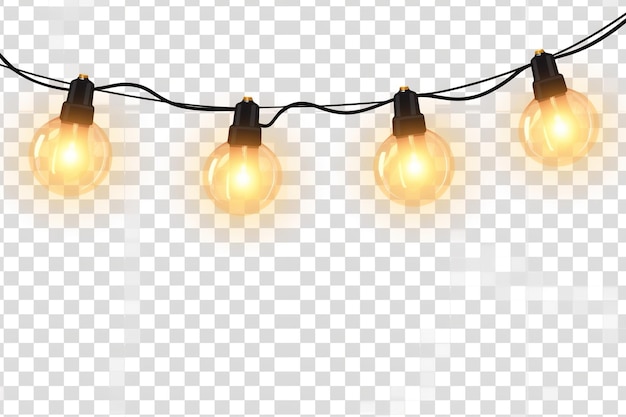 Light bulbs Christmas String Lights Vector clipart isolated on a transparent background no Text ar 32 iw 2 v 6 Job ID 79b8e1bd77fd42b597a5e14f9b3e2c6c