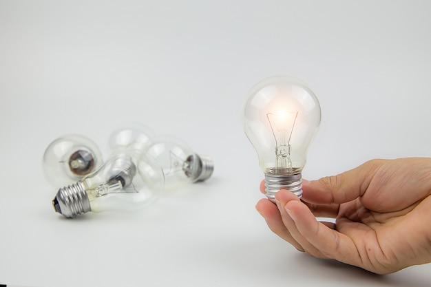 Light bulbs with bright yellow light