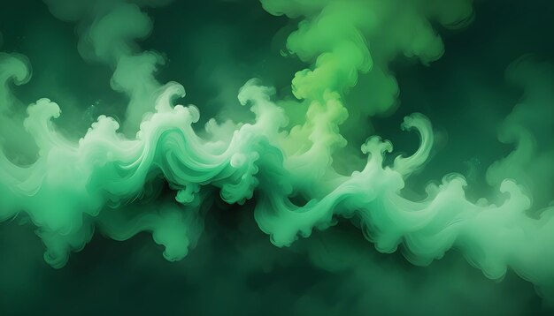 Light Dark Forest Smooth Gradient Leaves Comic Blurry Foggy Abstract Waves Green Background Texture