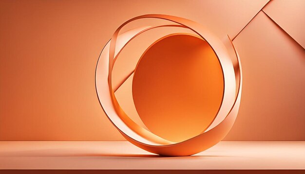 Photo light easy orange abstract 3d geometric background design