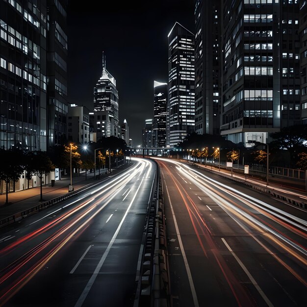 Light flow of traffic on a evening highway in a city a city street with a sign that says city on it