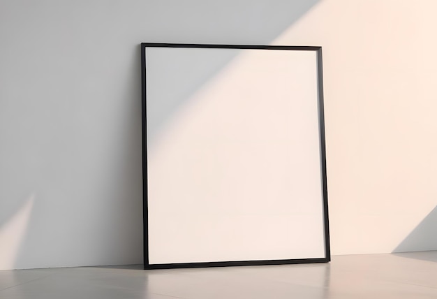 Photo light frame blank frame on wall minimalist frame white fram