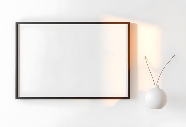 light frame blank frame on wall minimalist frame white fram