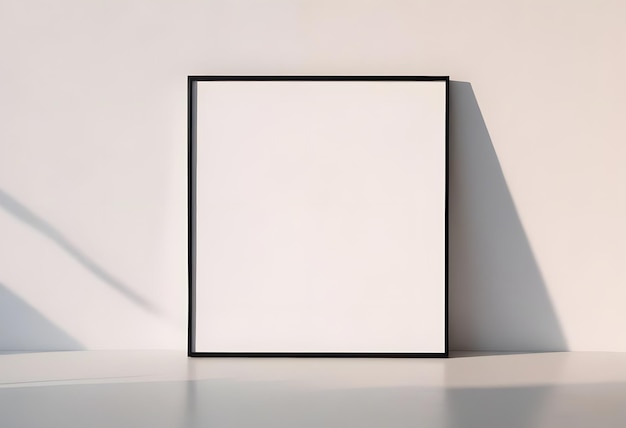 Photo light frame blank frame on wall minimalist frame white fram