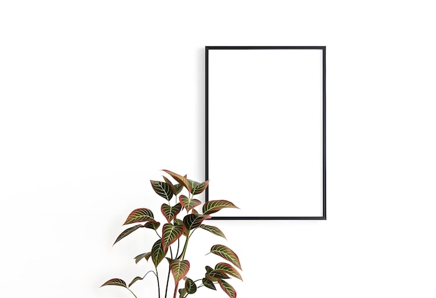 Photo light frame blank frame on wall minimalist frame white fram