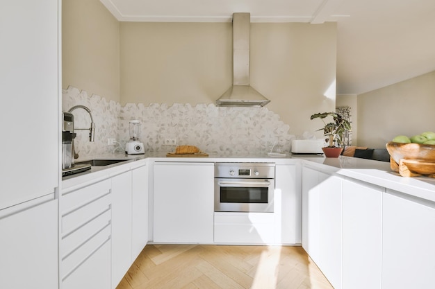 Light kitchen with contemporary furniture