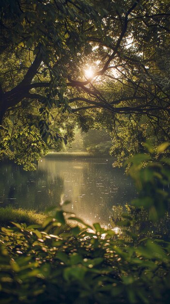 the light of the lake is a reflection of the sun