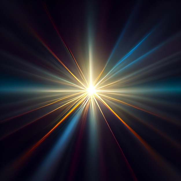 Light Lens flare on black background