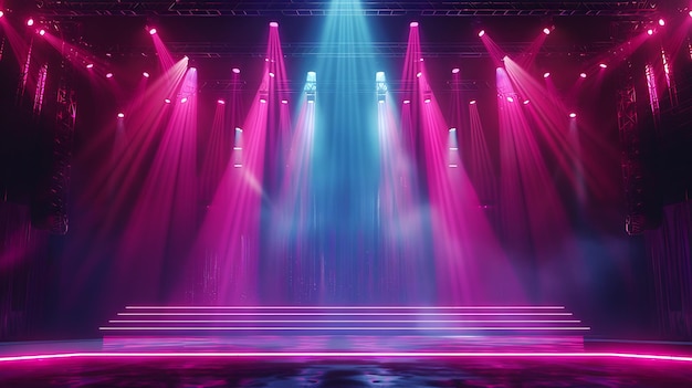 light night abstract music background disco blue party show stage technology bright desi