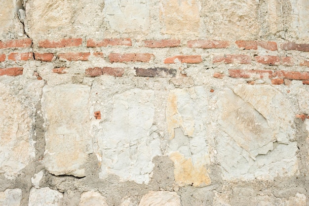 Light old brickwork texture ancient brick wall