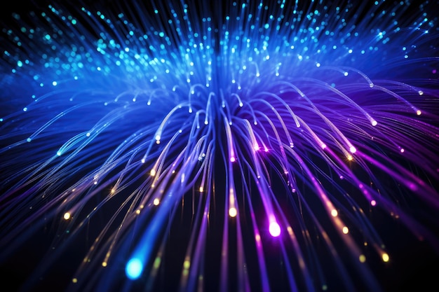 Light in optical fiber