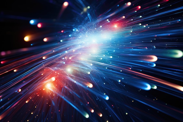 Light in optical fiber