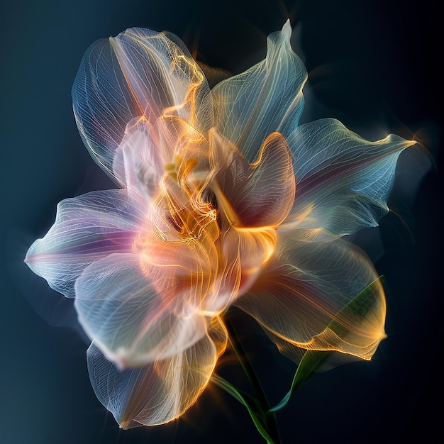 light painted flower photography