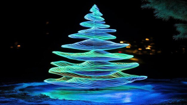 Light Painting Christmas Tree