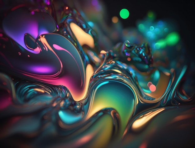 Light pastel colors fluid wavy liquid abstract background created with Generative AI technology