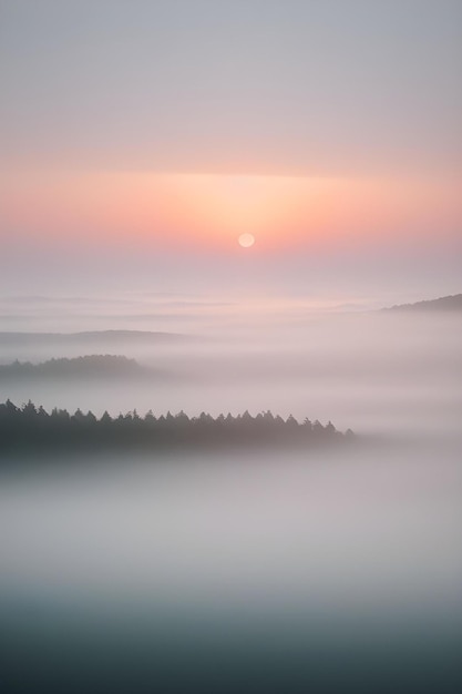 Photo light pastel gradient misty morning dreamy atmosphere wallpaper background