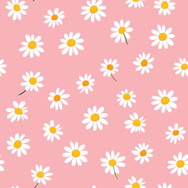 light pink daisy seamless background