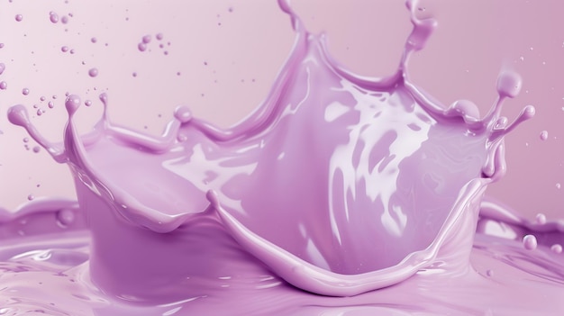 Light purple milk liquid with a smooth background