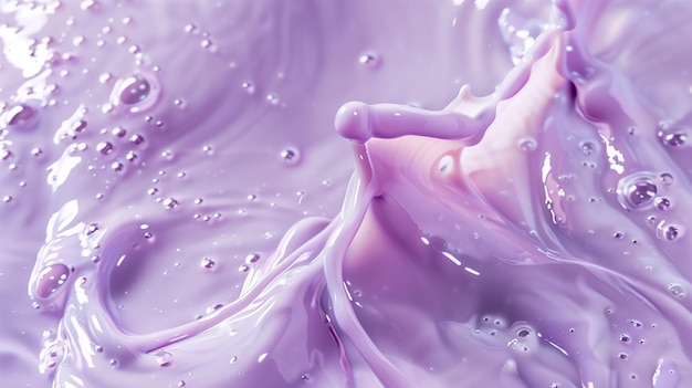 Light purple milk liquid with a smooth background