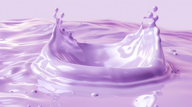 Light purple milk liquid with a smooth background