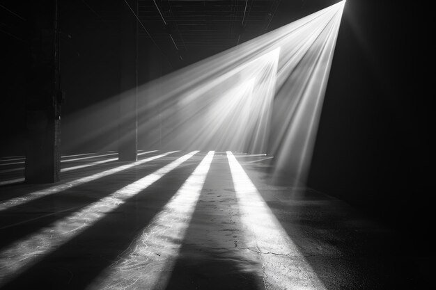 Photo light rays in a dark room