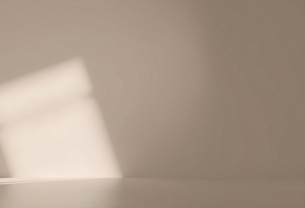 Photo light shining through window on a beige wall