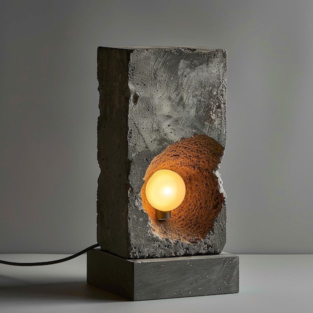 a light that is on a piece of wood