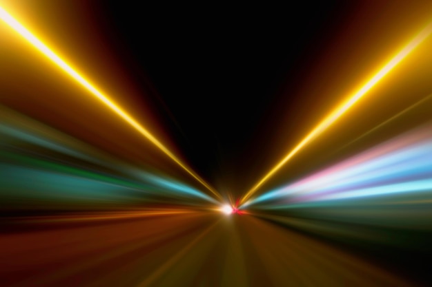 Light Trails in the Dark, Traffic Light Trails, Abstract Traffic Lines Background