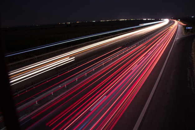 Light trails from the bridge