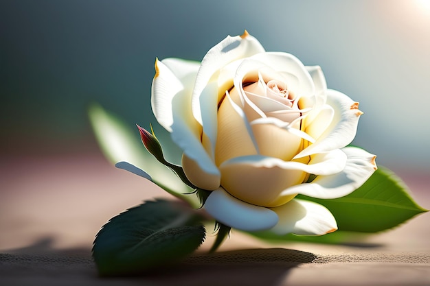 Light white rose