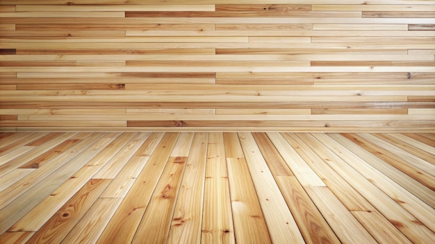 Photo light wood floor with horizontal stripes in a spacious interior setting generative ai